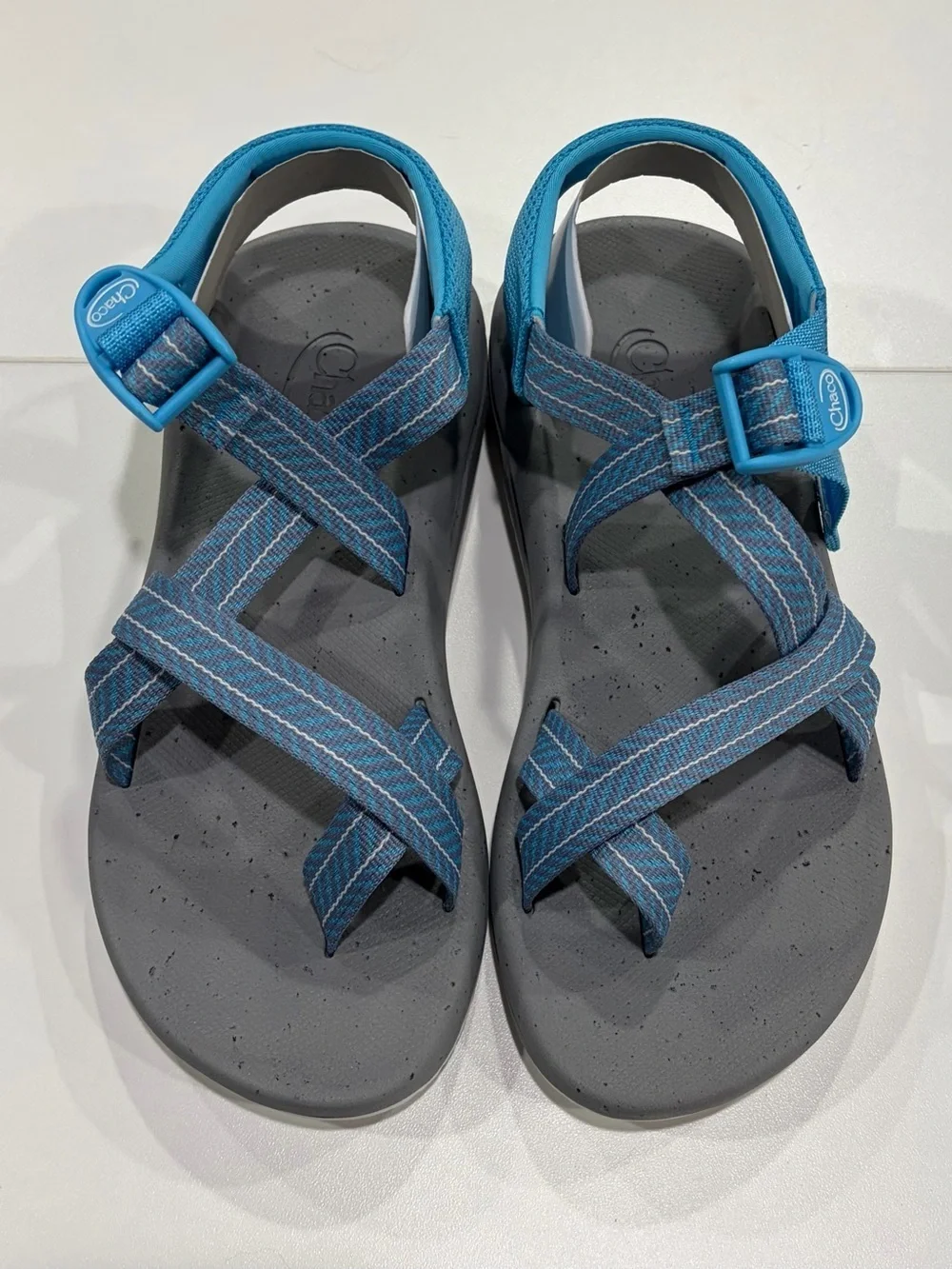 Chaco Women's Size 8 CushZ Toe-Loop Sport Sandals Water Shoes Chacos Blue NWT